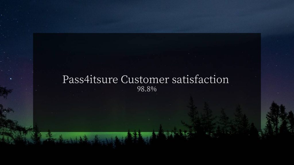 Pass4itsure Customer satisfaction 98.8%