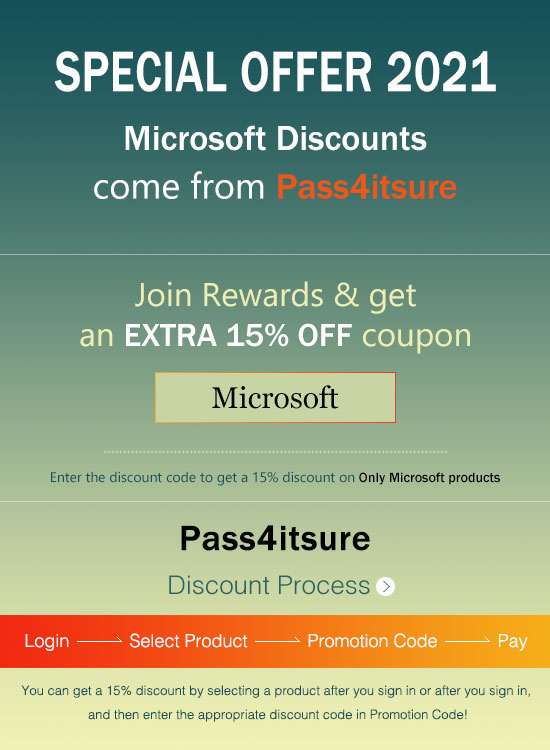 Pass4itsure Microsoft PL-900 exam coupon code  